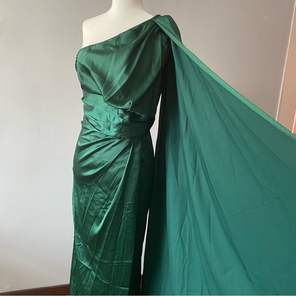 Cloak sleeve Draped Gown